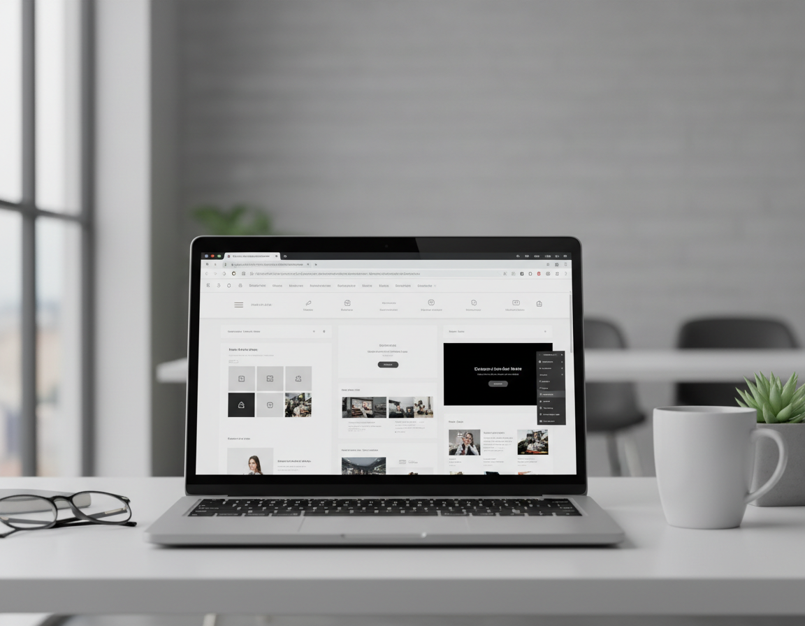 Small business owner reviewing notes and planning future website decisions beyond basic website builders