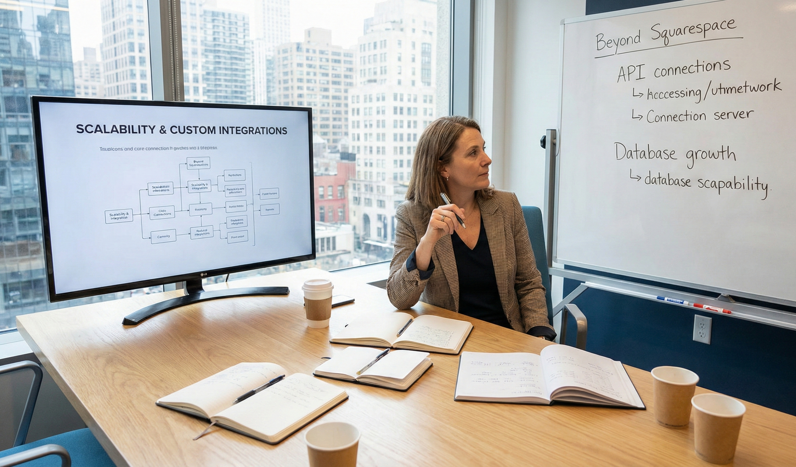 Business owner planning website growth beyond basic website builders