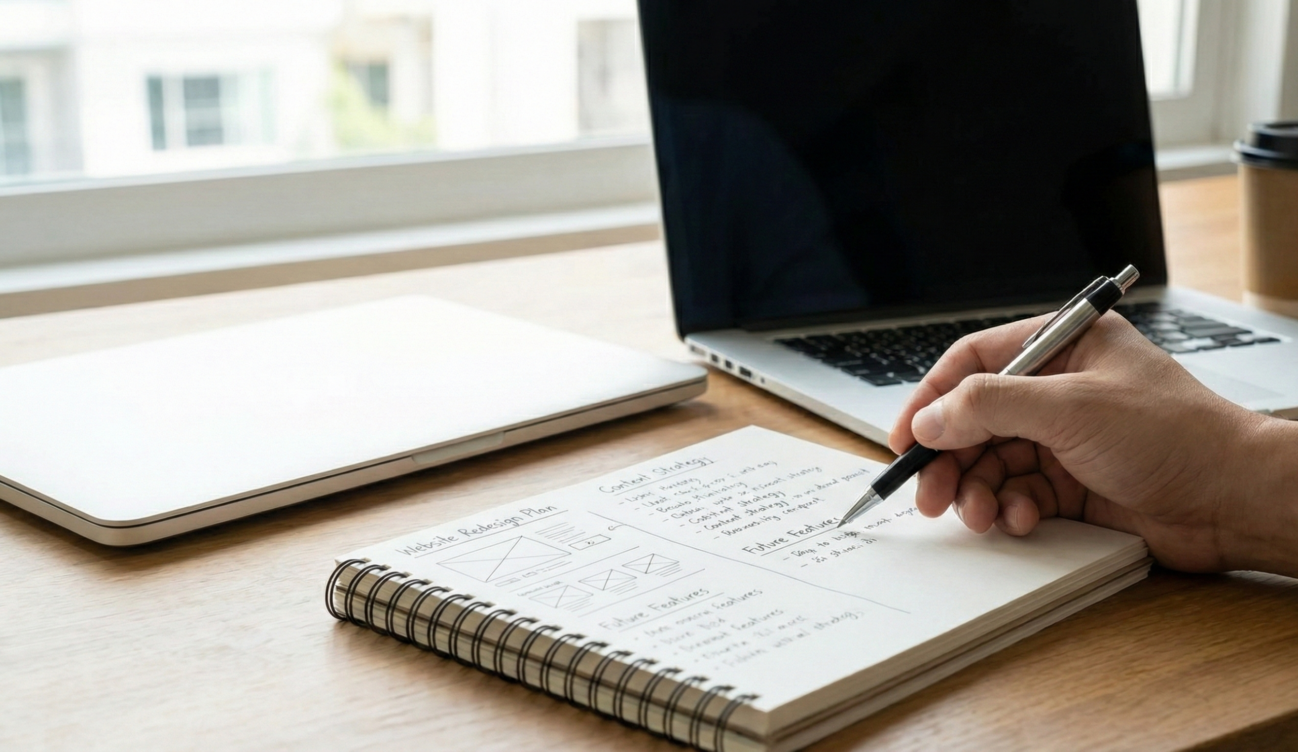 Business owner planning website growth beyond basic website builders